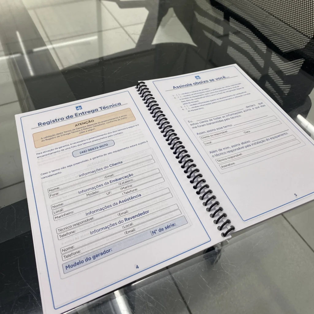 Manual do gerador NT 6.3, aberto na página do Registro de Entrega Técnica.